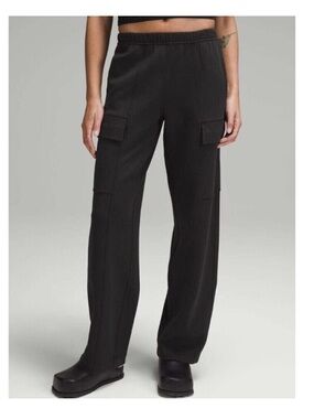 lululemon athletica Double Knit Cotton Blend Black Cargo Pants Double Knit - 8